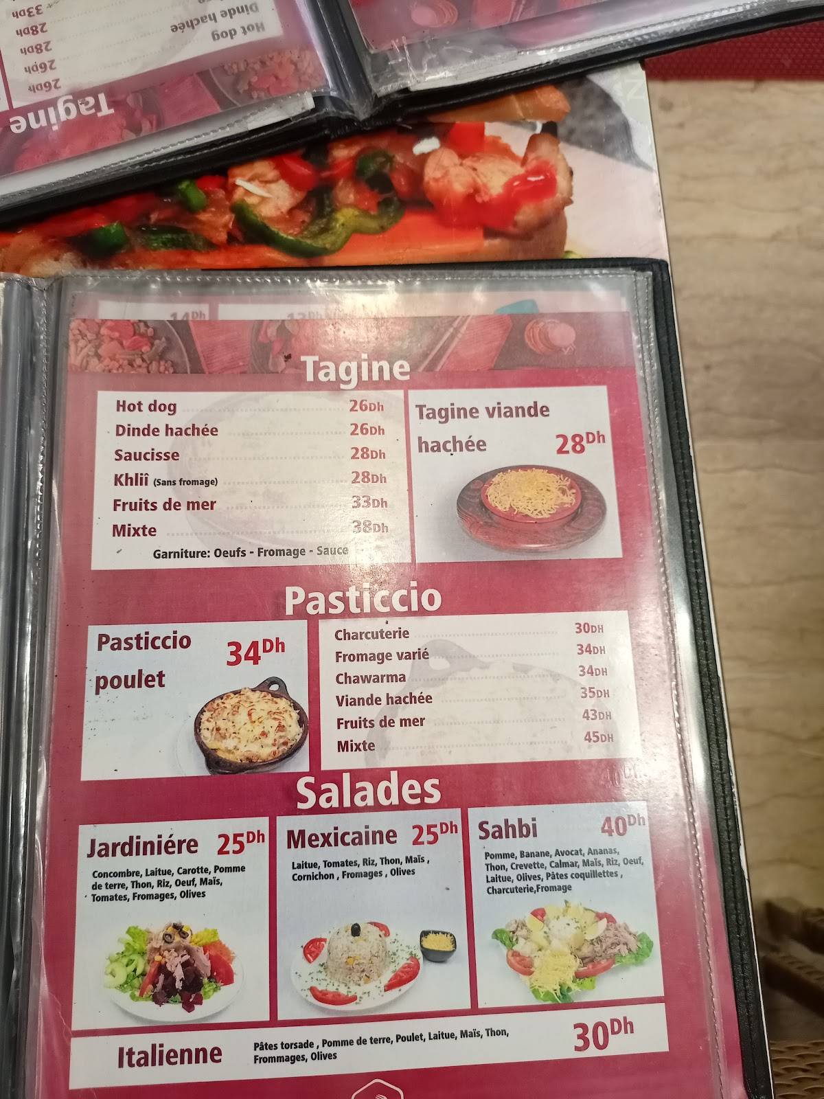 Menu de Snack Sahbi
