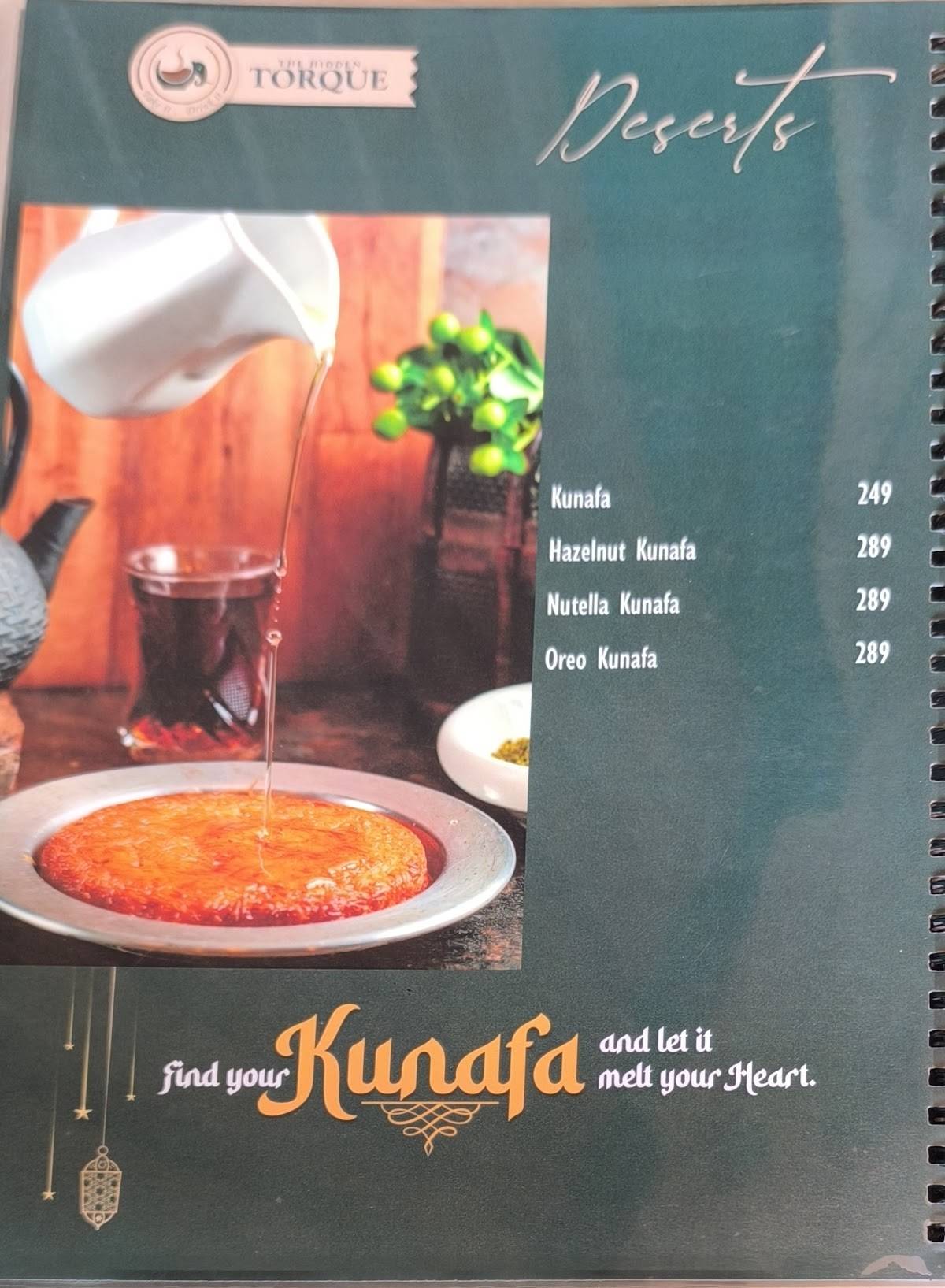 THE HIDDEN TORQUE menu