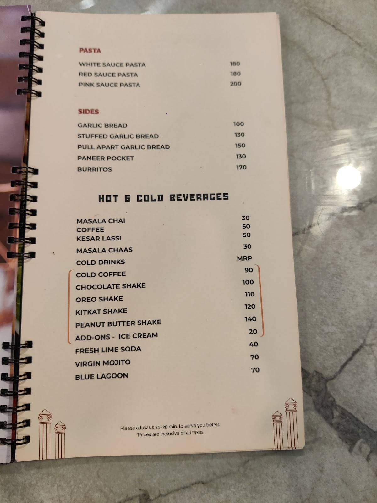 Rajgharana menu
