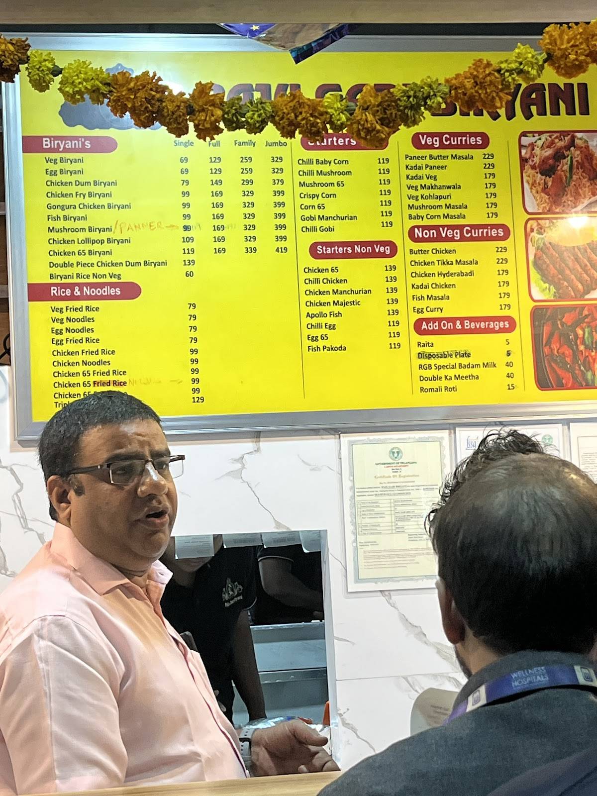 Raju Gari Biryani Ameerpet menu