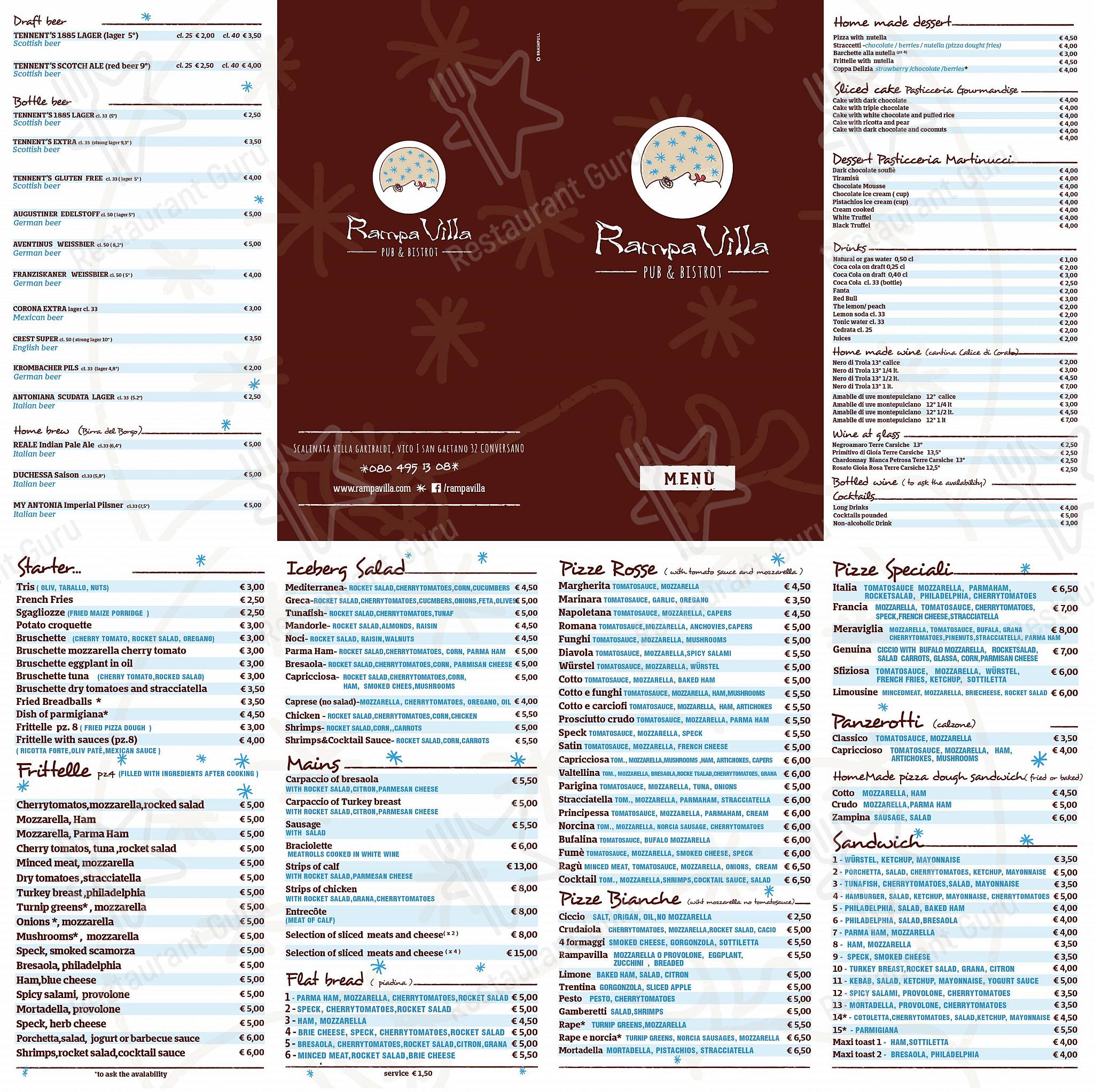 Menu di Rampavilla - Крафт меню