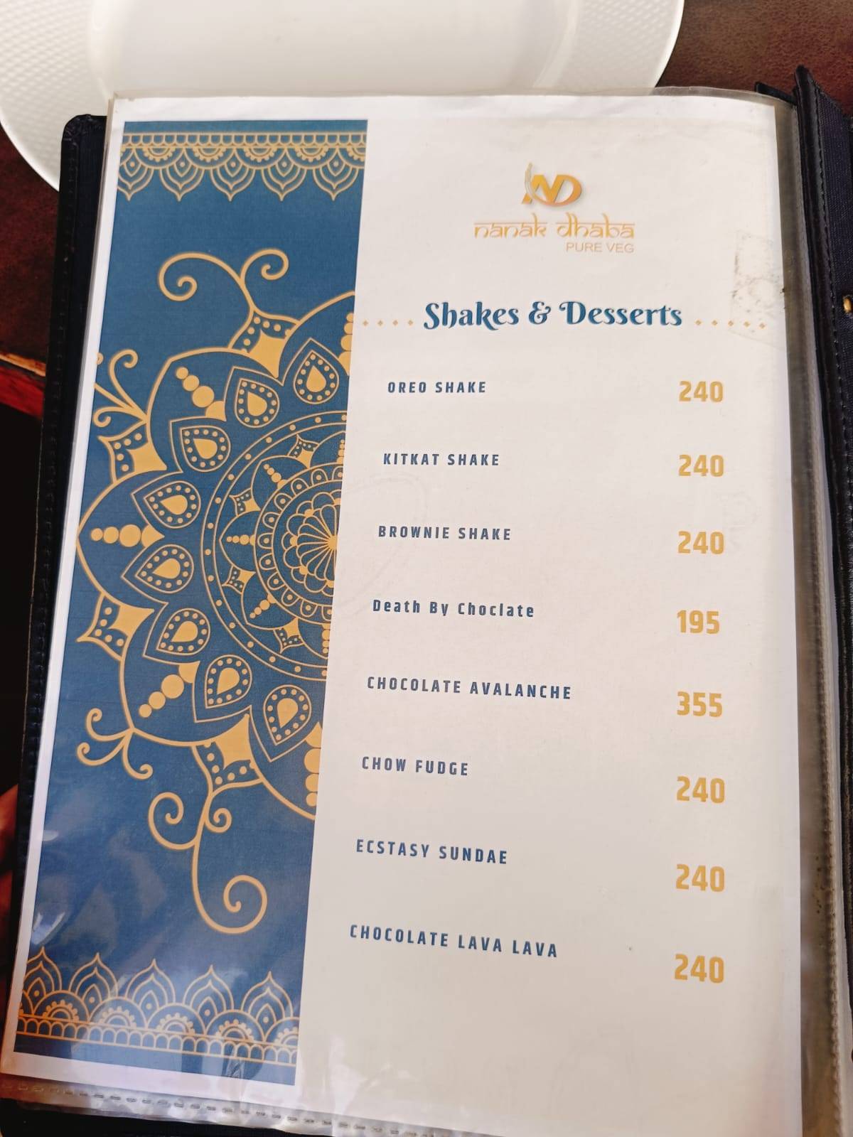 Nanak Dhaba-Veg Restaurant in Ranchi menu