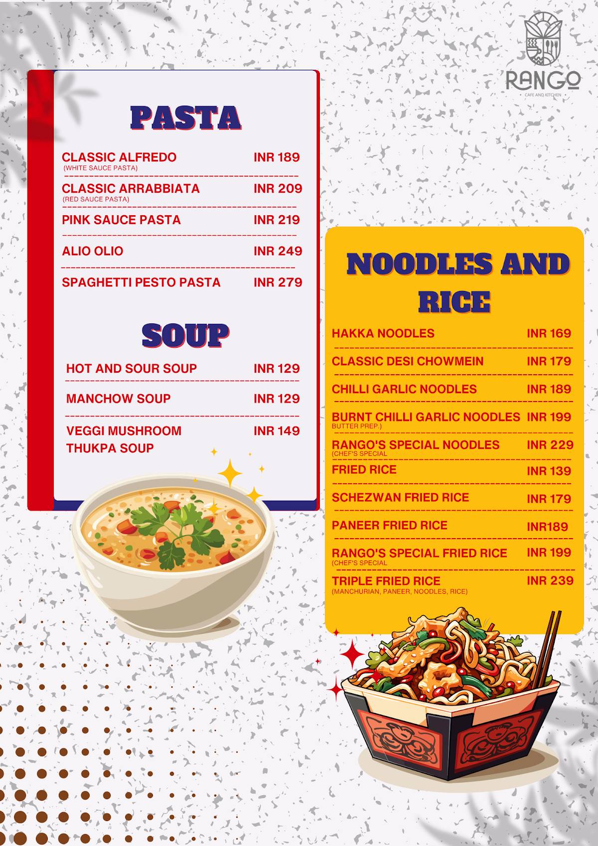 Rango Cafe & Kitchen (Best Cafe in Vaishali) menu