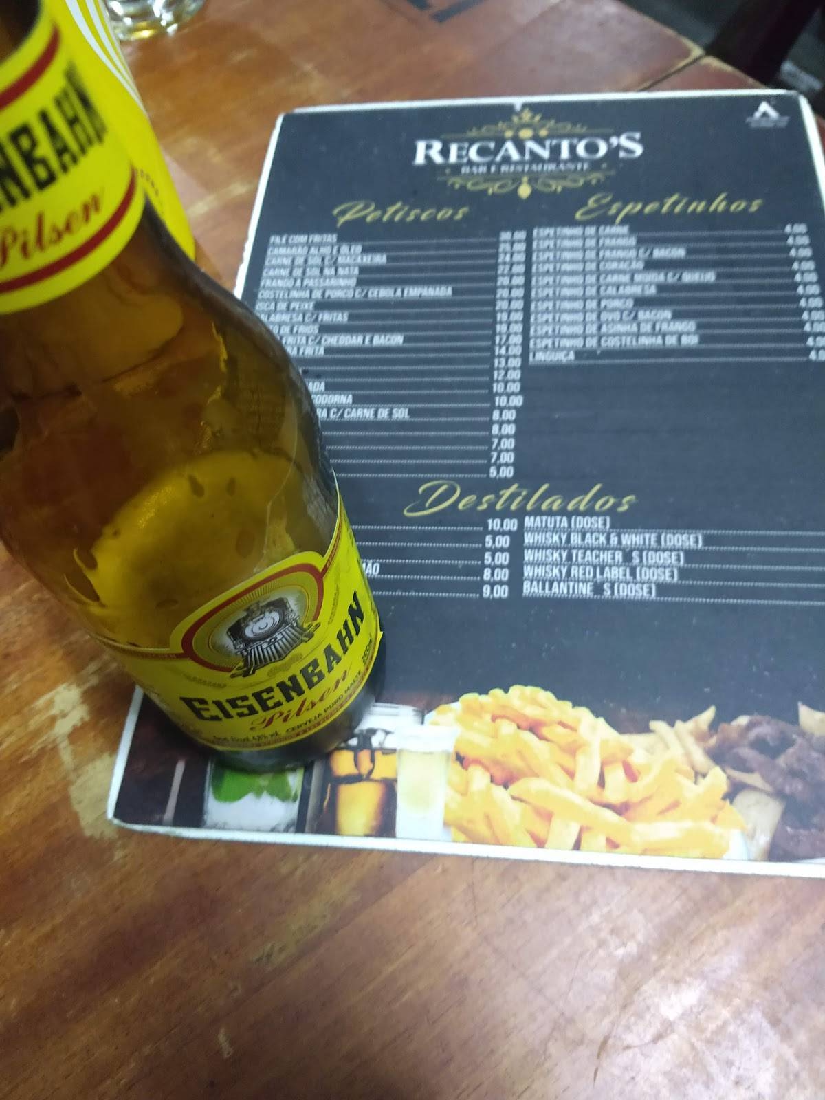 Recantos Bar e Restaurante cardápio