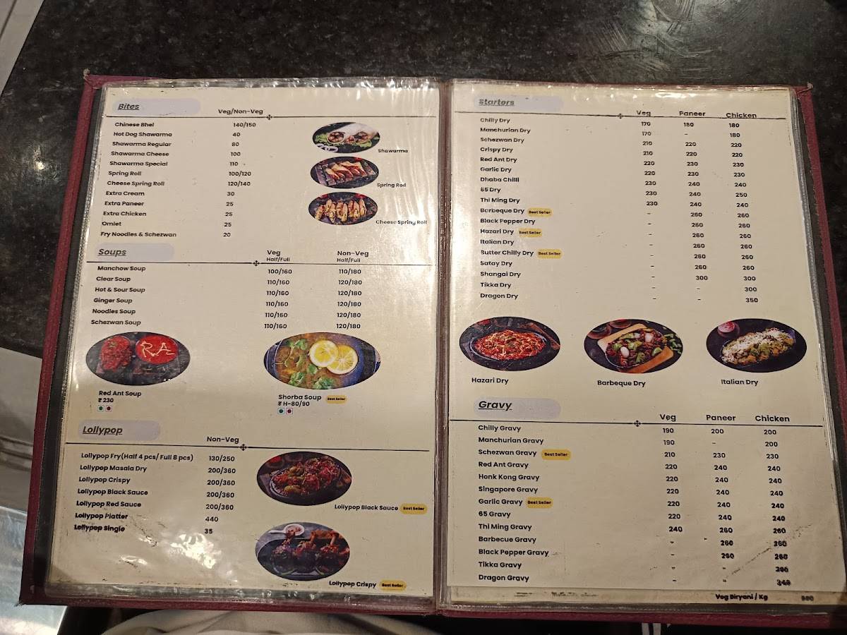 Red Ant menu