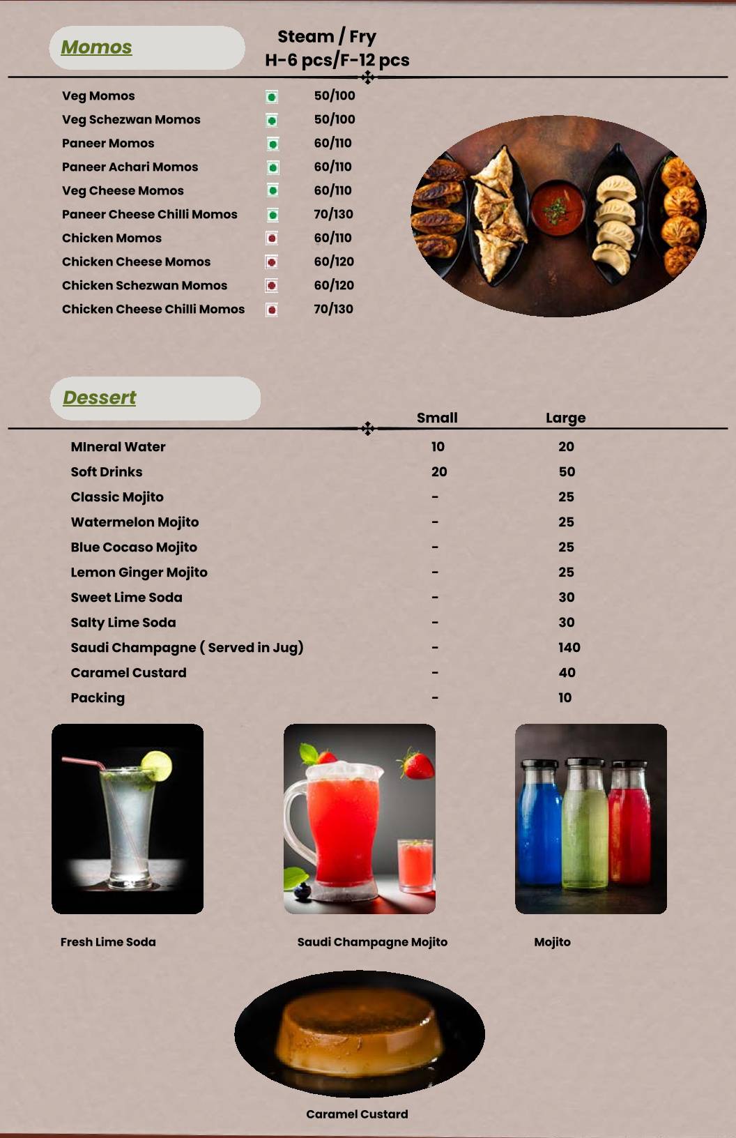 Red Ant menu