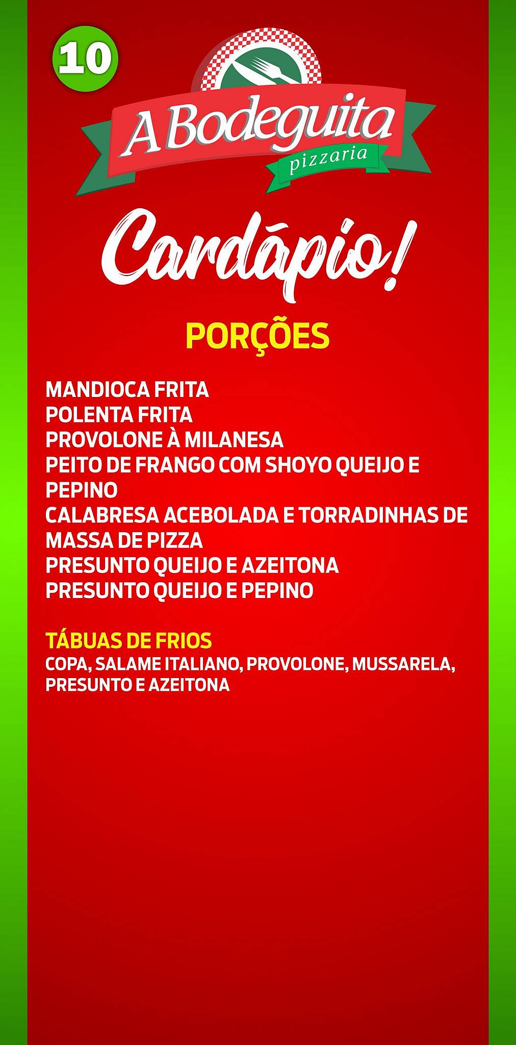Degustare cardápio