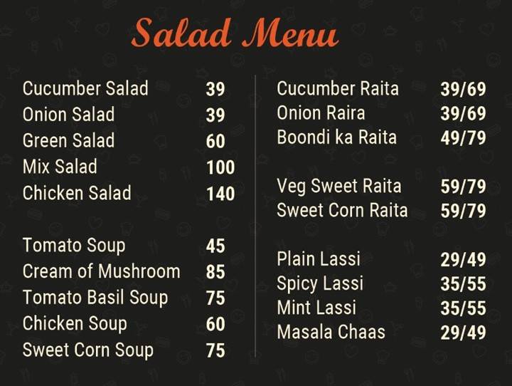 AAROHI'S KITCHEN menu