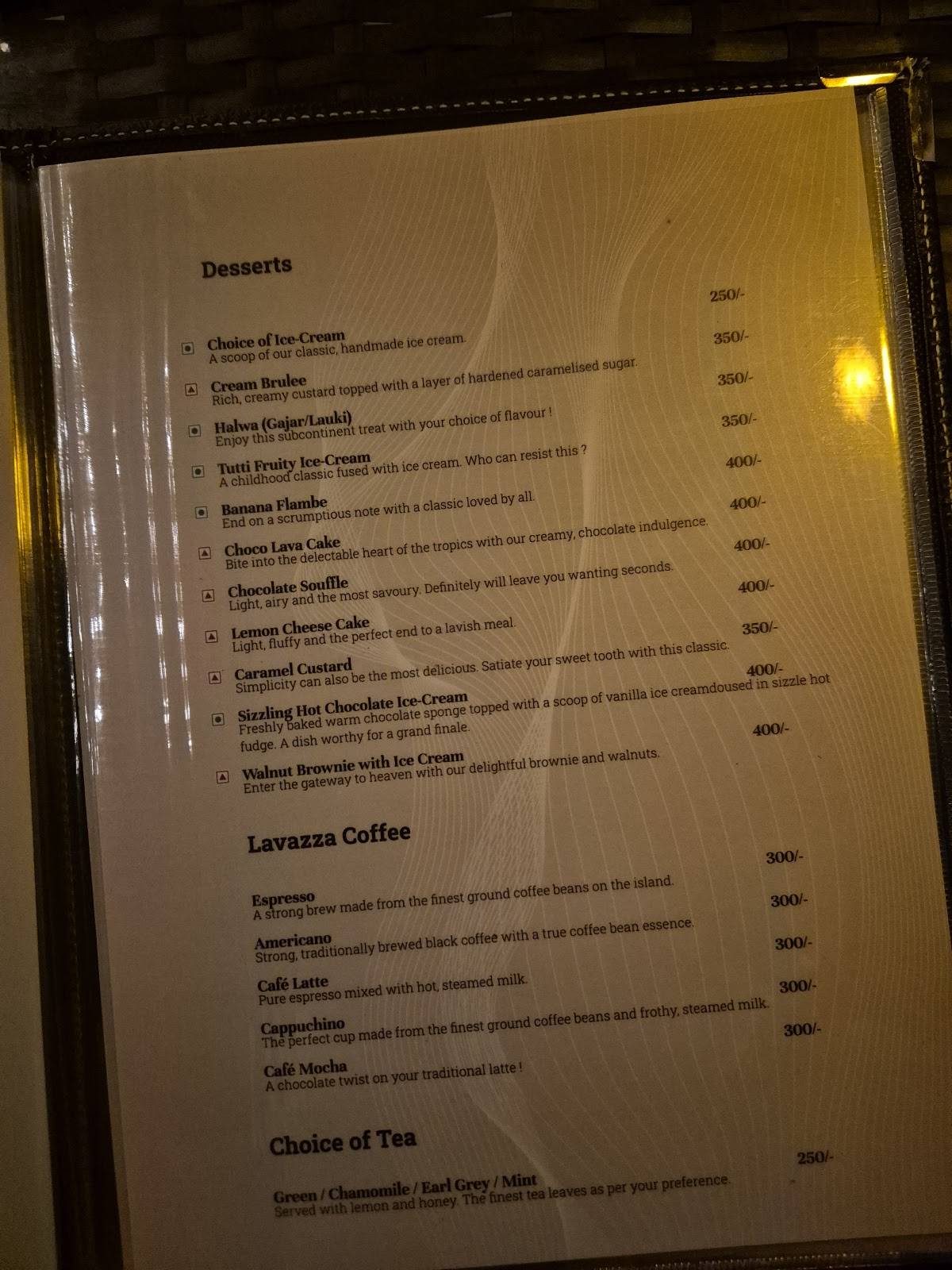 AMAYA menu
