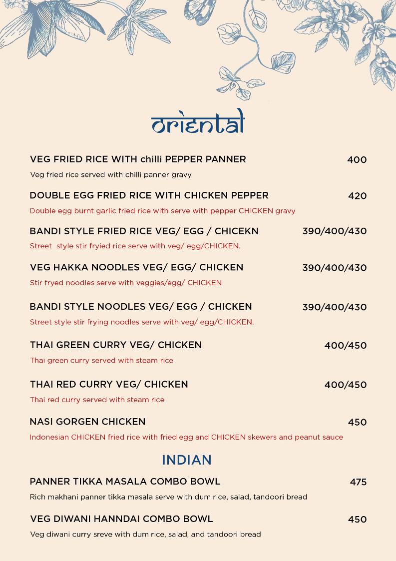 Aangan Restro Bar menu