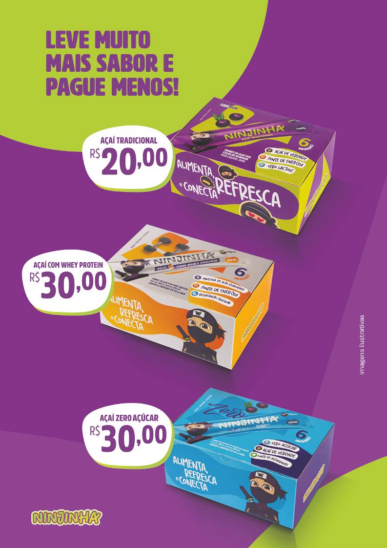 Açaí do Ninja Parque Amazônia cardápio