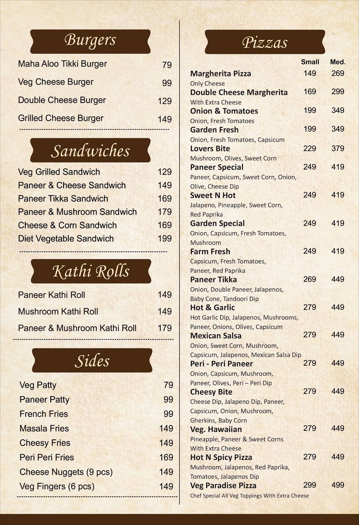 Amritsar Haveli Sirsa -Restaurant in sirsa Cafe in sirsa Kitty Hall in sirsa menu