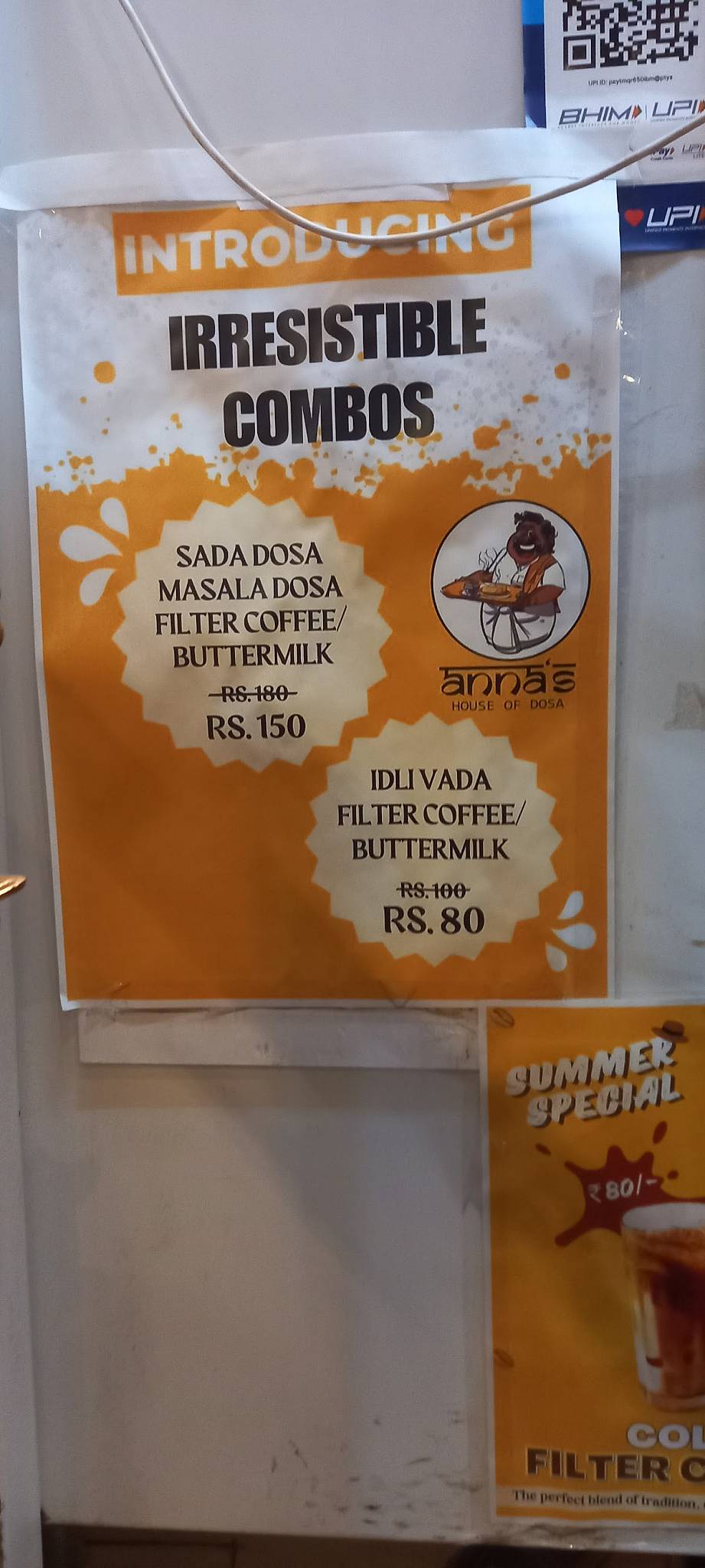 Anna's House of Dosa menu