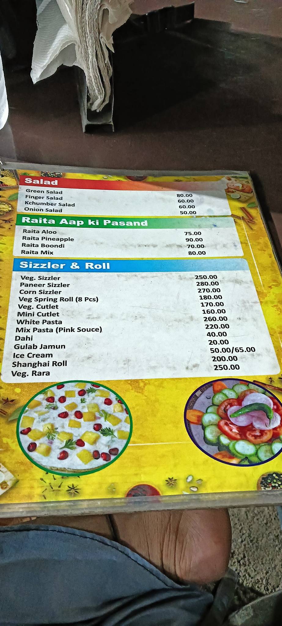 Apna Dhaba menu
