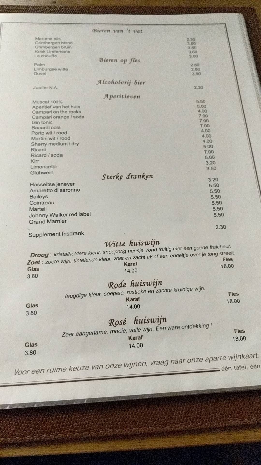 Menu de Banana Split