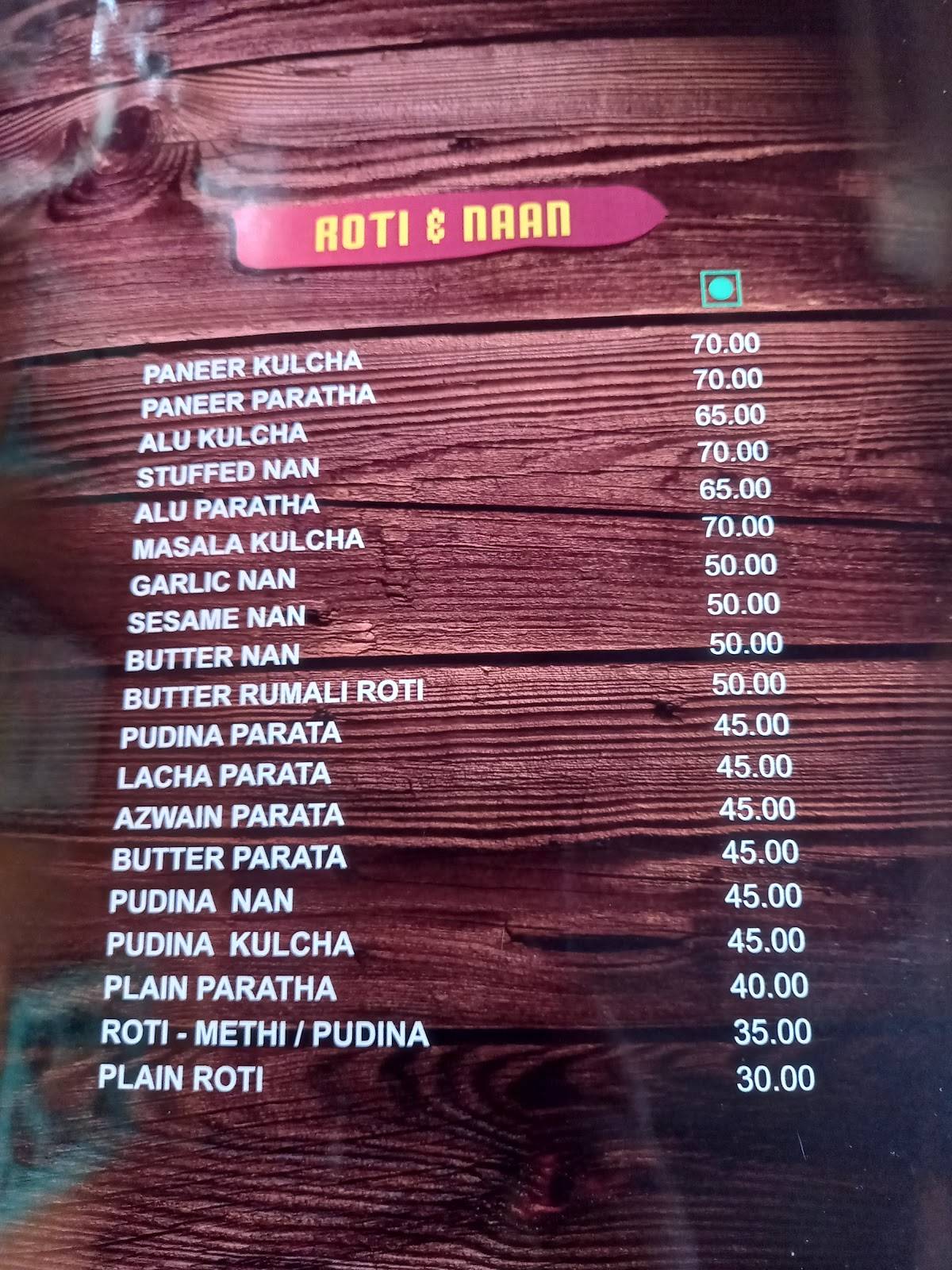 Bengaluru Box menu