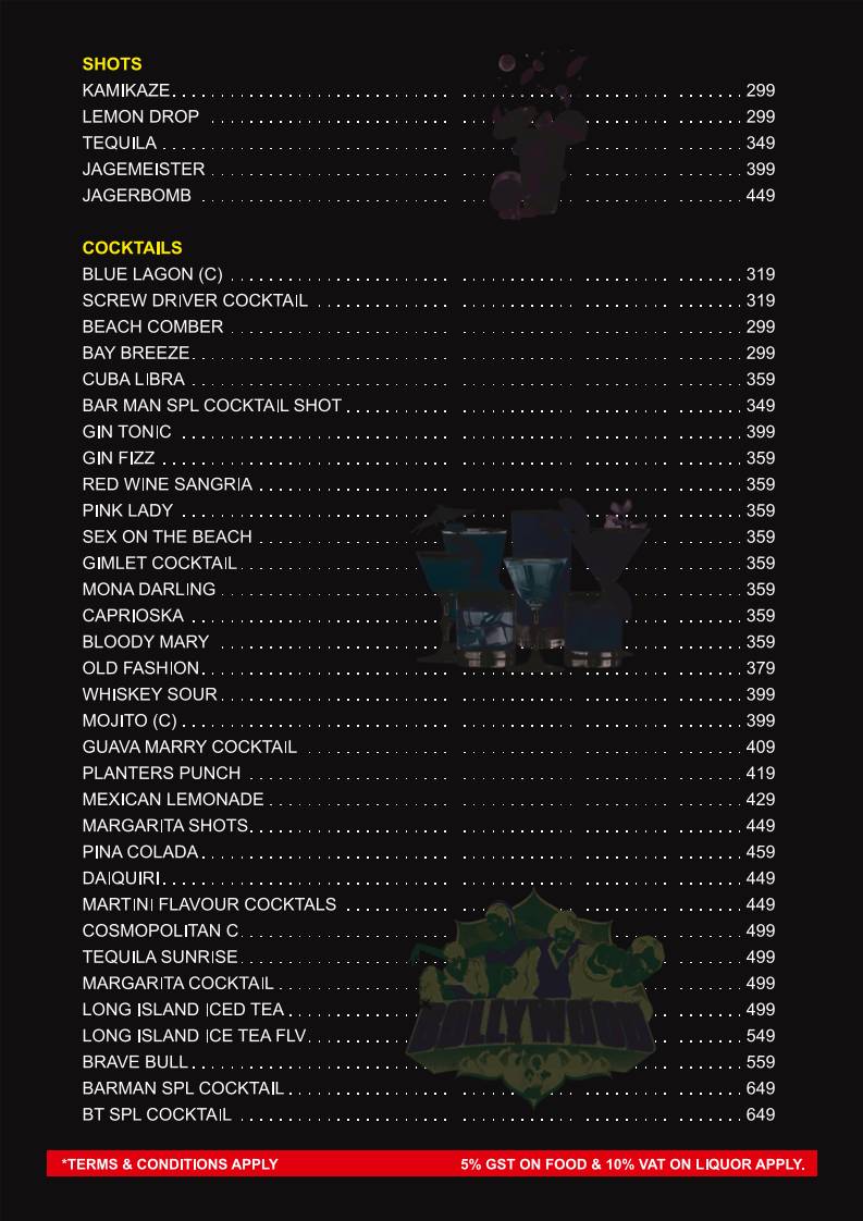 Bombay Talkiezzz - Family Restaurant & Bar in Dombivli menu