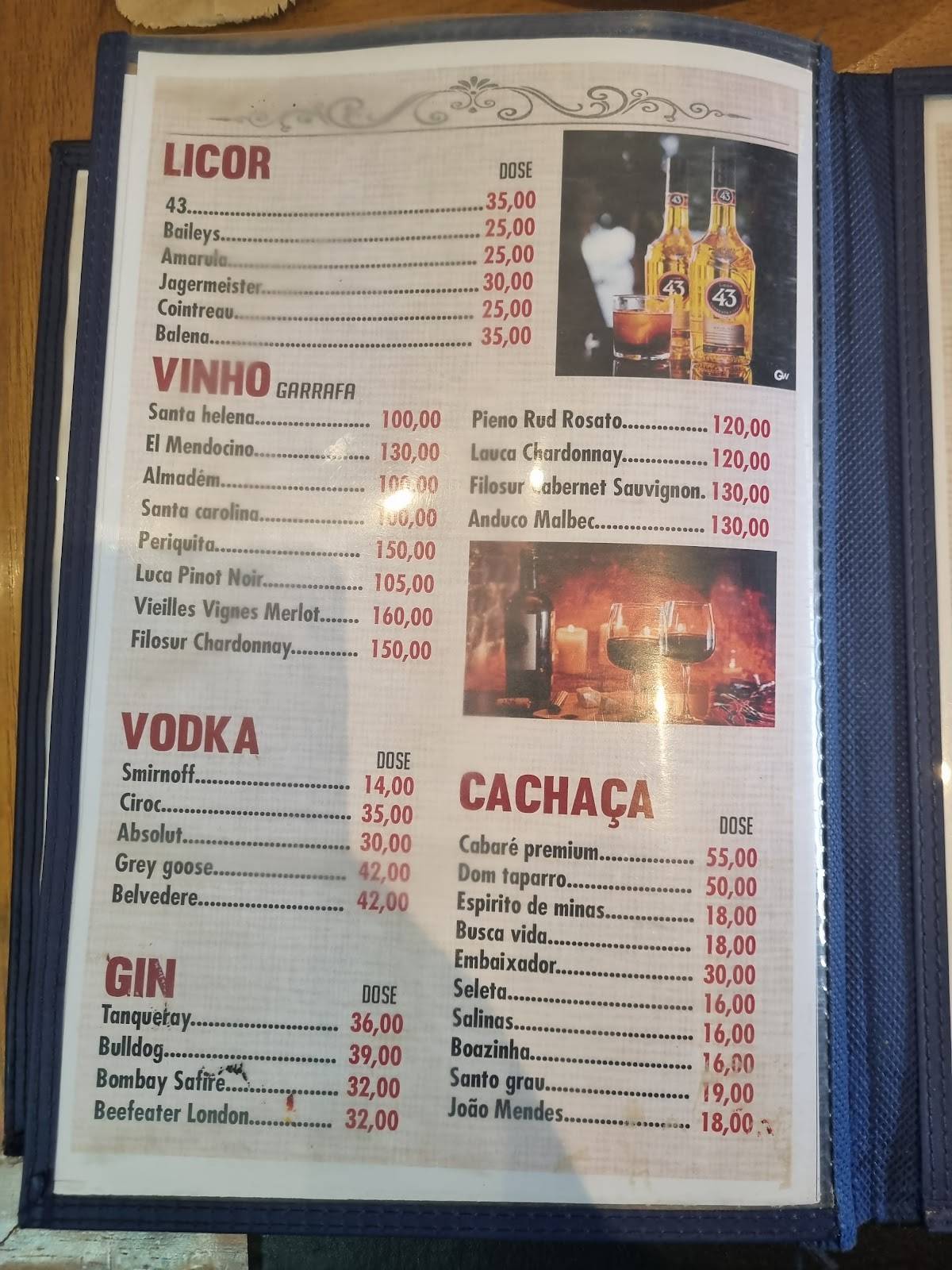Boteco Garotinha cardápio