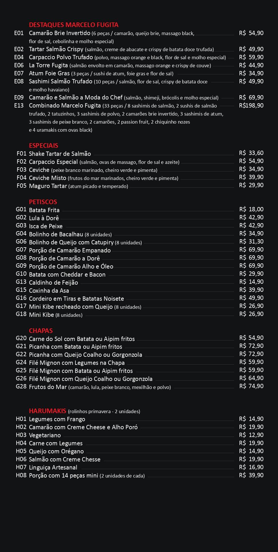 Boteco Sushi - Restaurante e Delivery cardápio