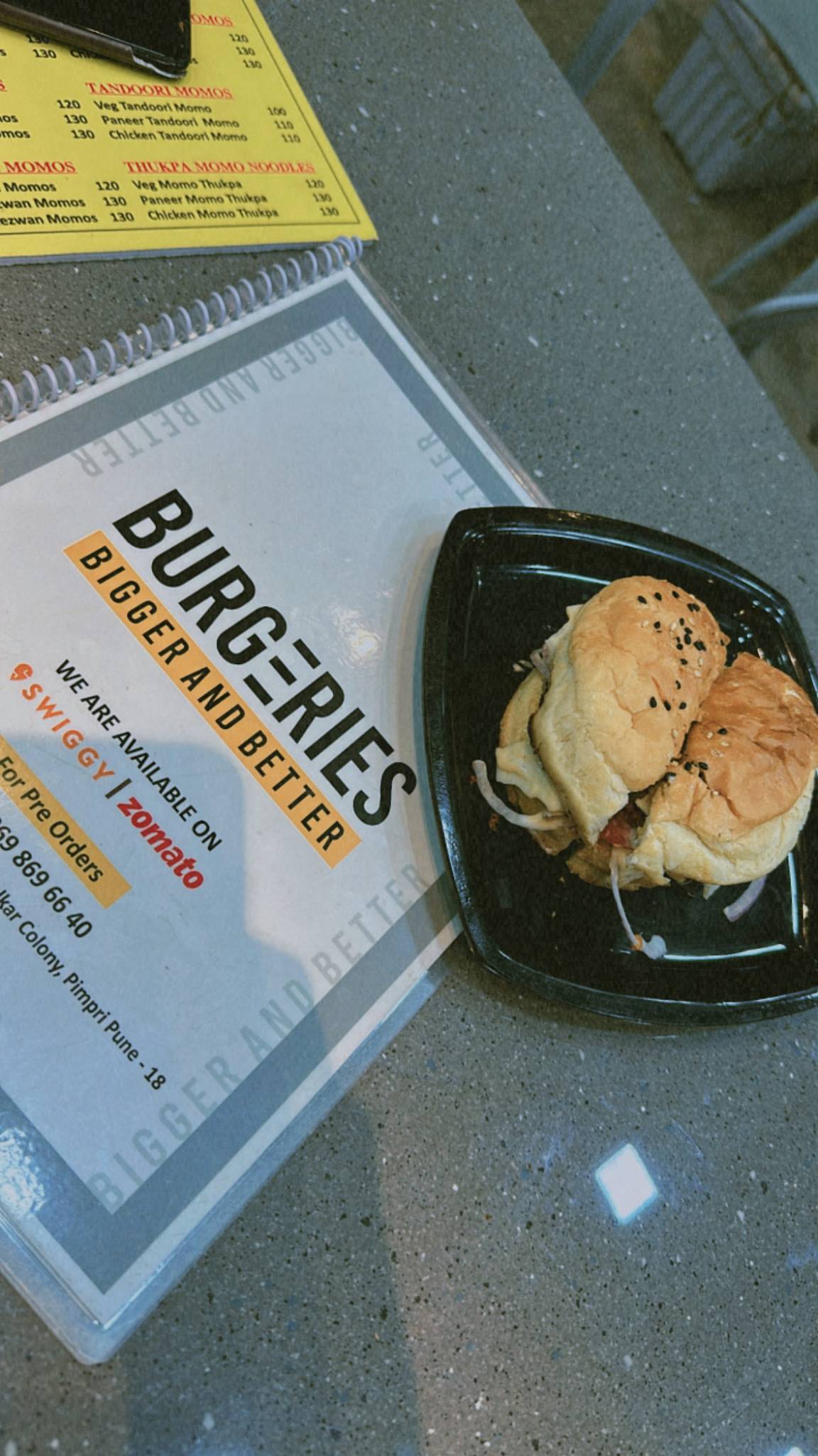 Burgeries menu