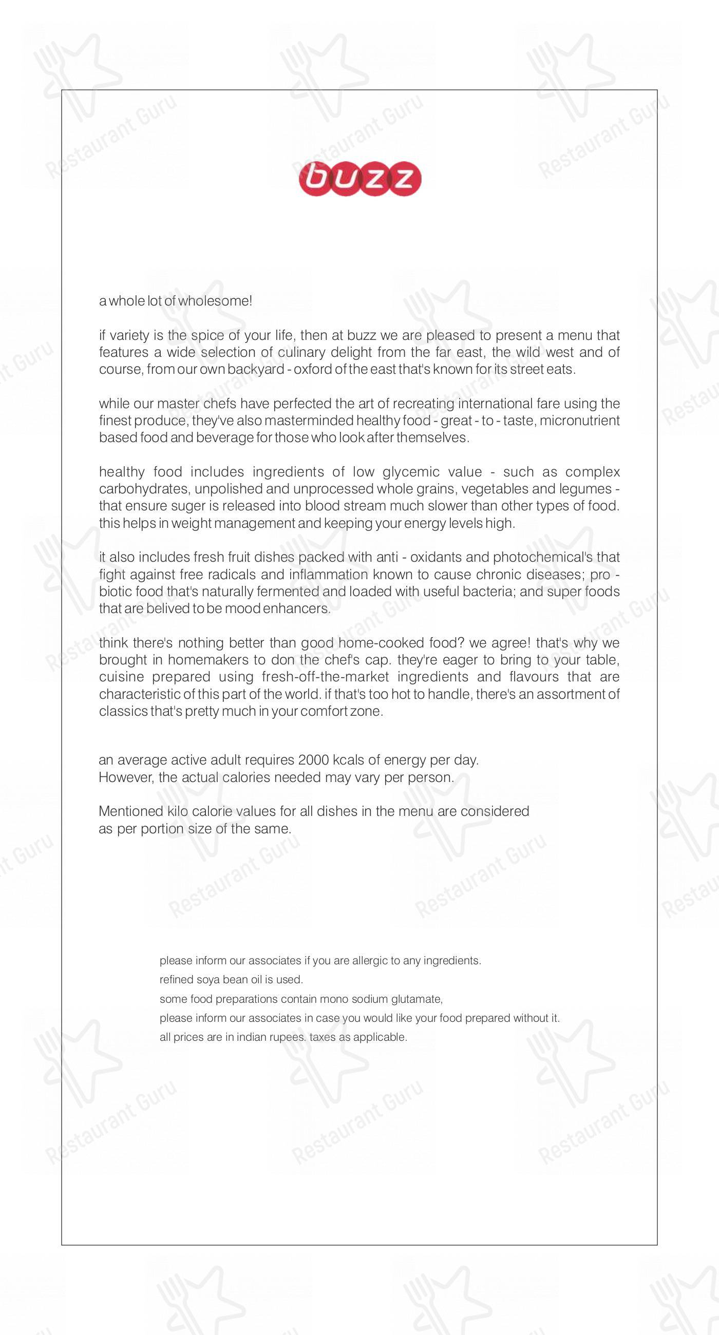 Buzz in Pune - Menu bar