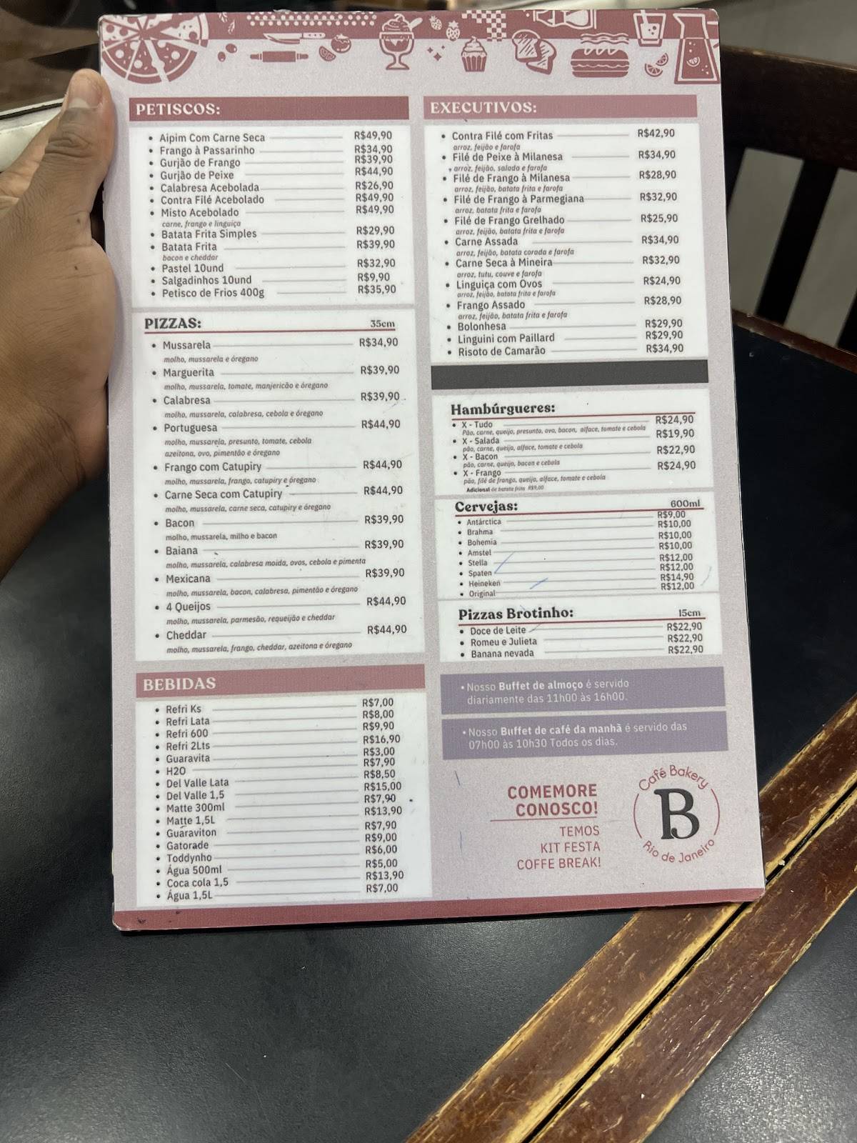 Café Bakery (Rua dos Inválidos) cardápio