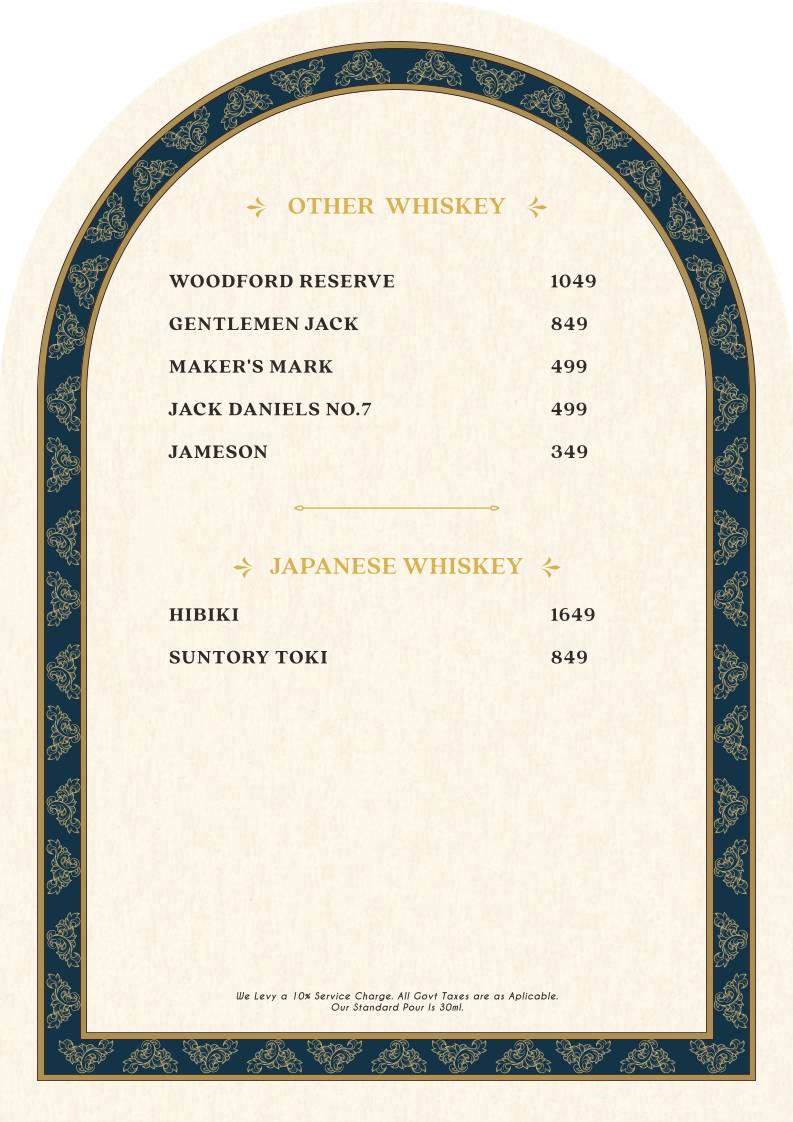 Cafe De Flora menu