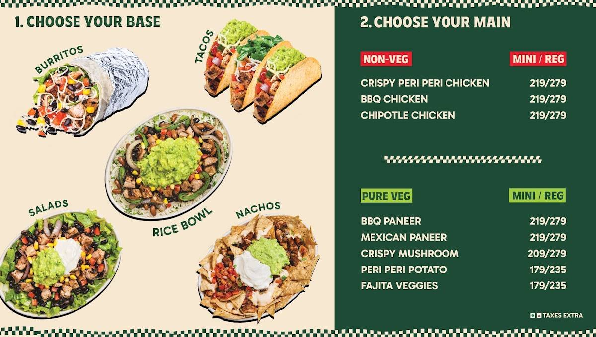 California Burrito Mexican Kitchen @ GSM Mall Miyapur menu