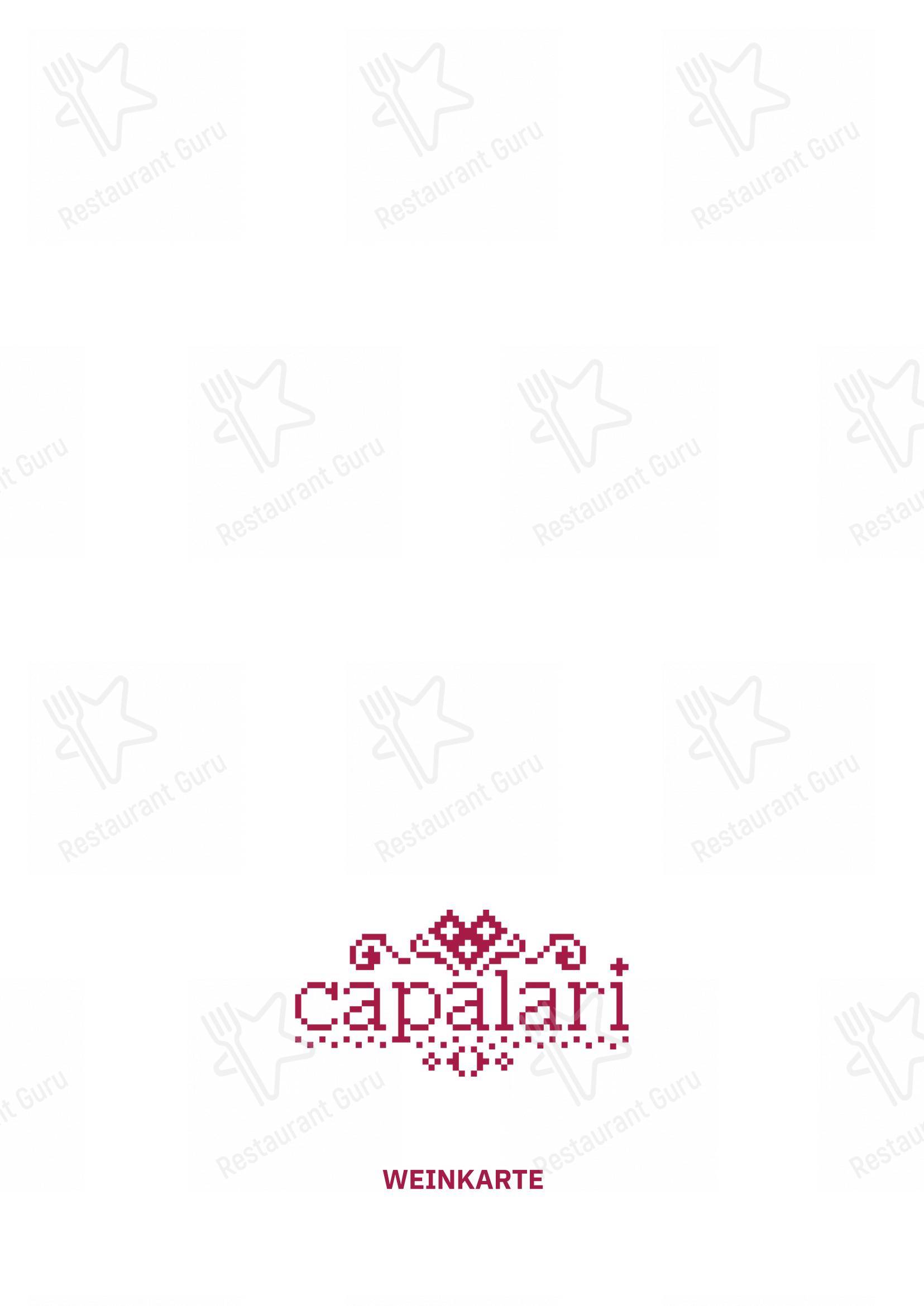 Restaurant Capalari in Falera - Menu bar