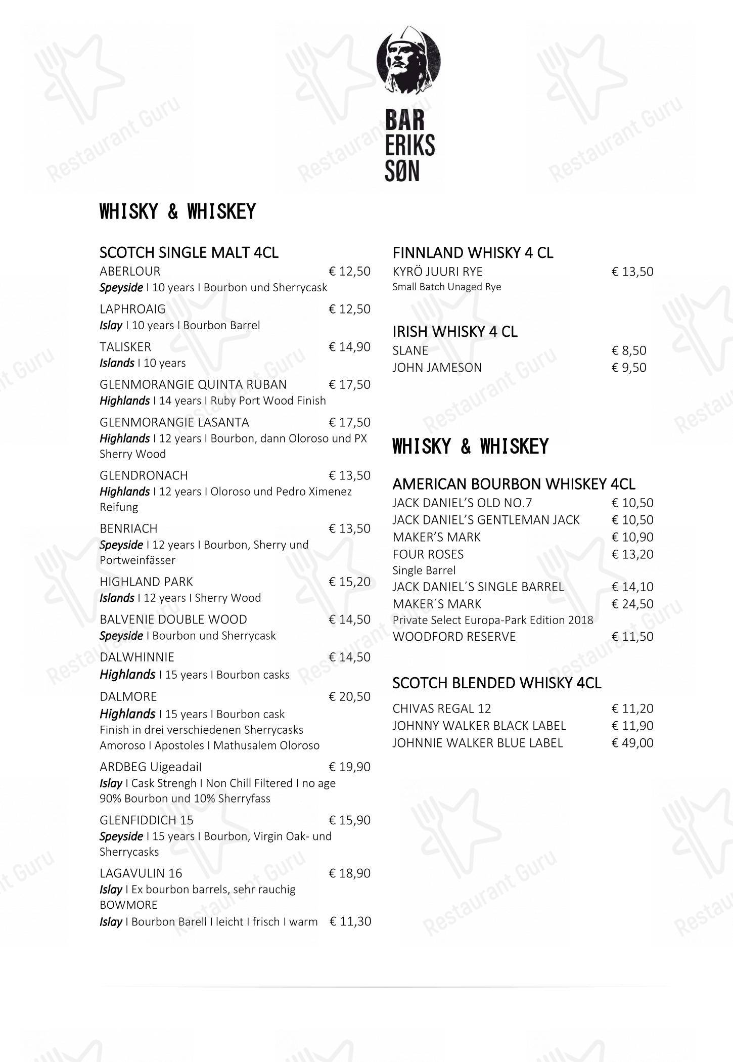Menu pour Restaurant 