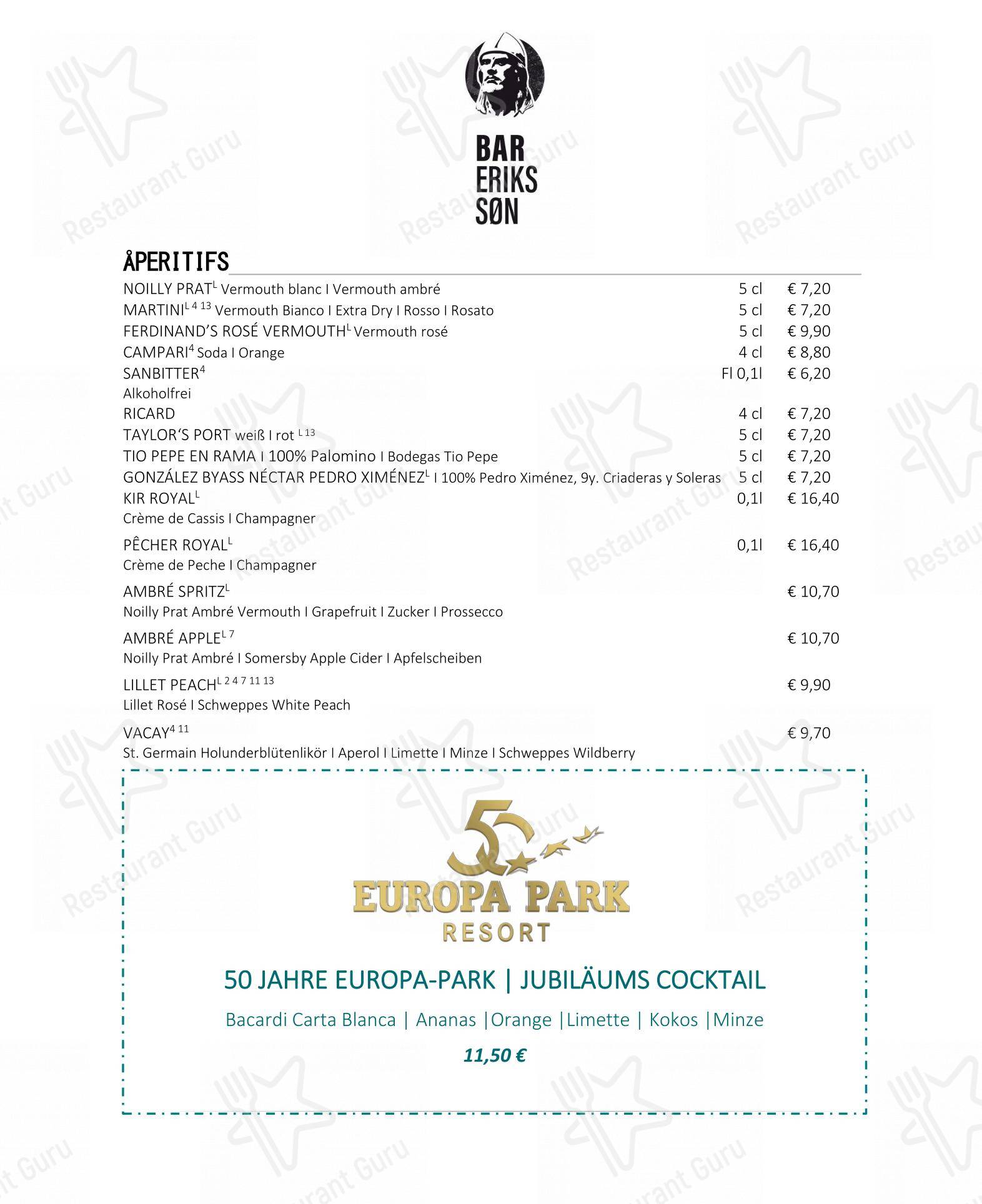 Menu pour Restaurant 