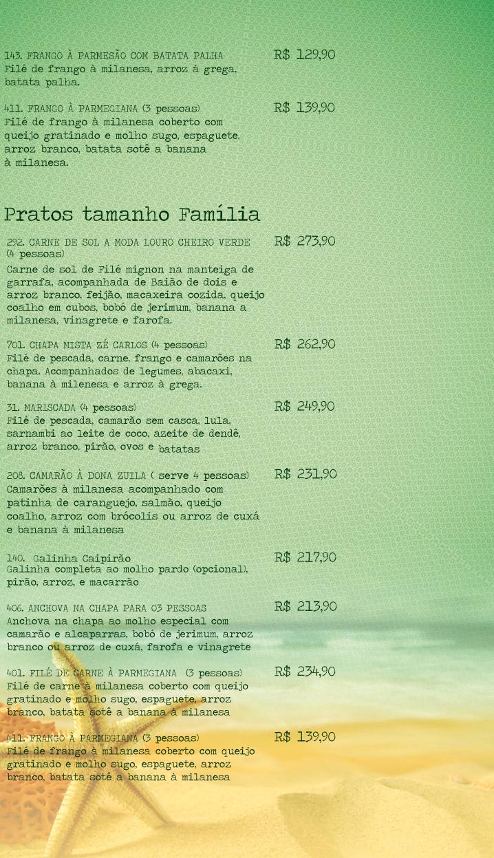 Cheiro Verde cardápio