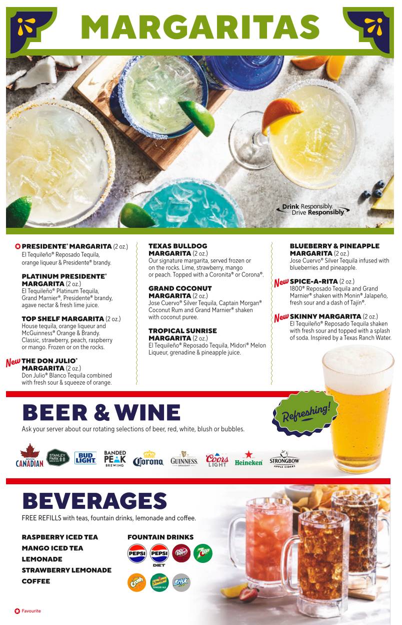 Menu de Chili's Grill & Bar