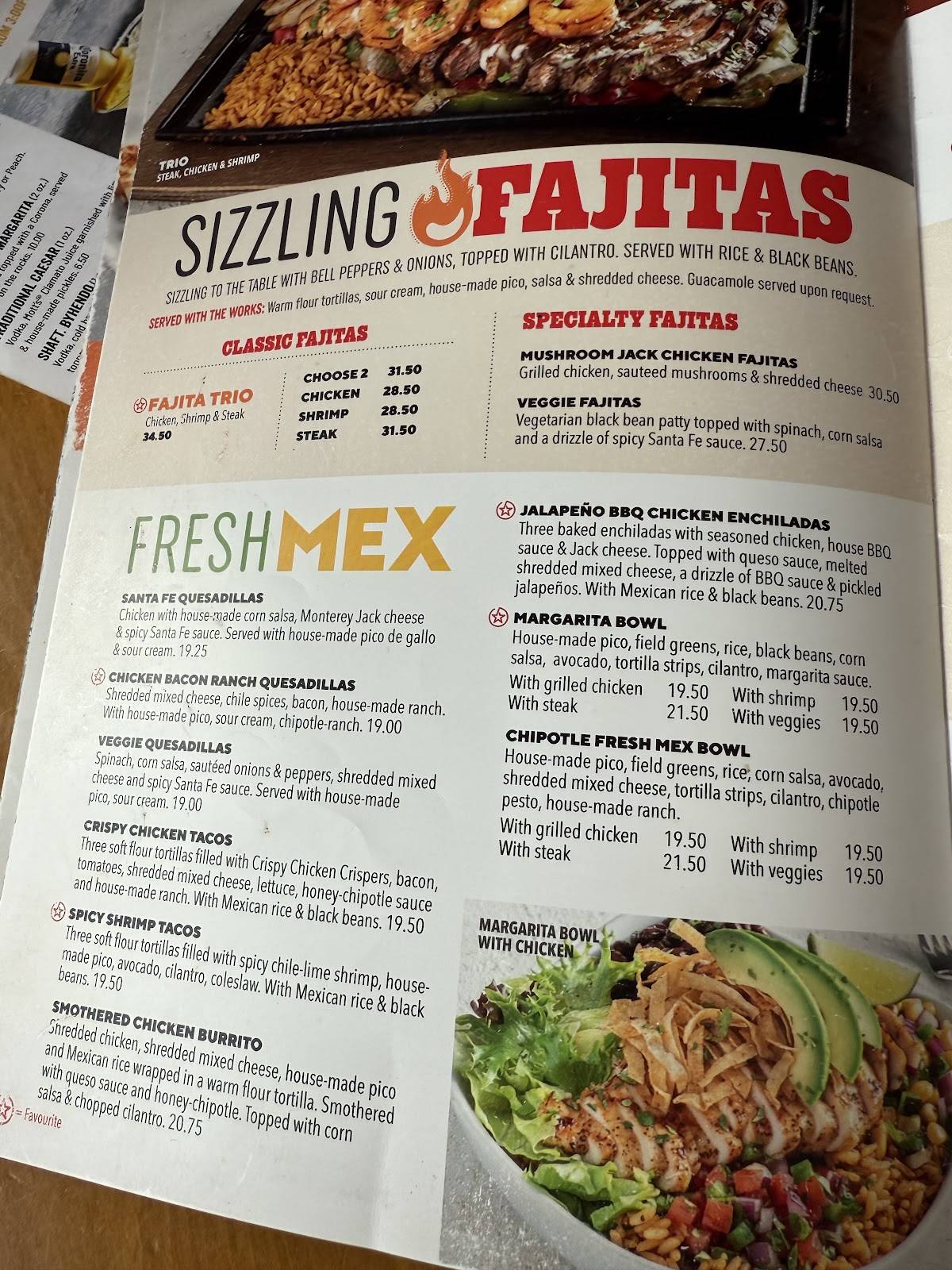 Menu de Chili's Grill & Bar