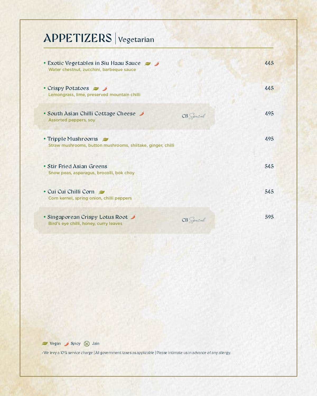 China Bistro BKC menu