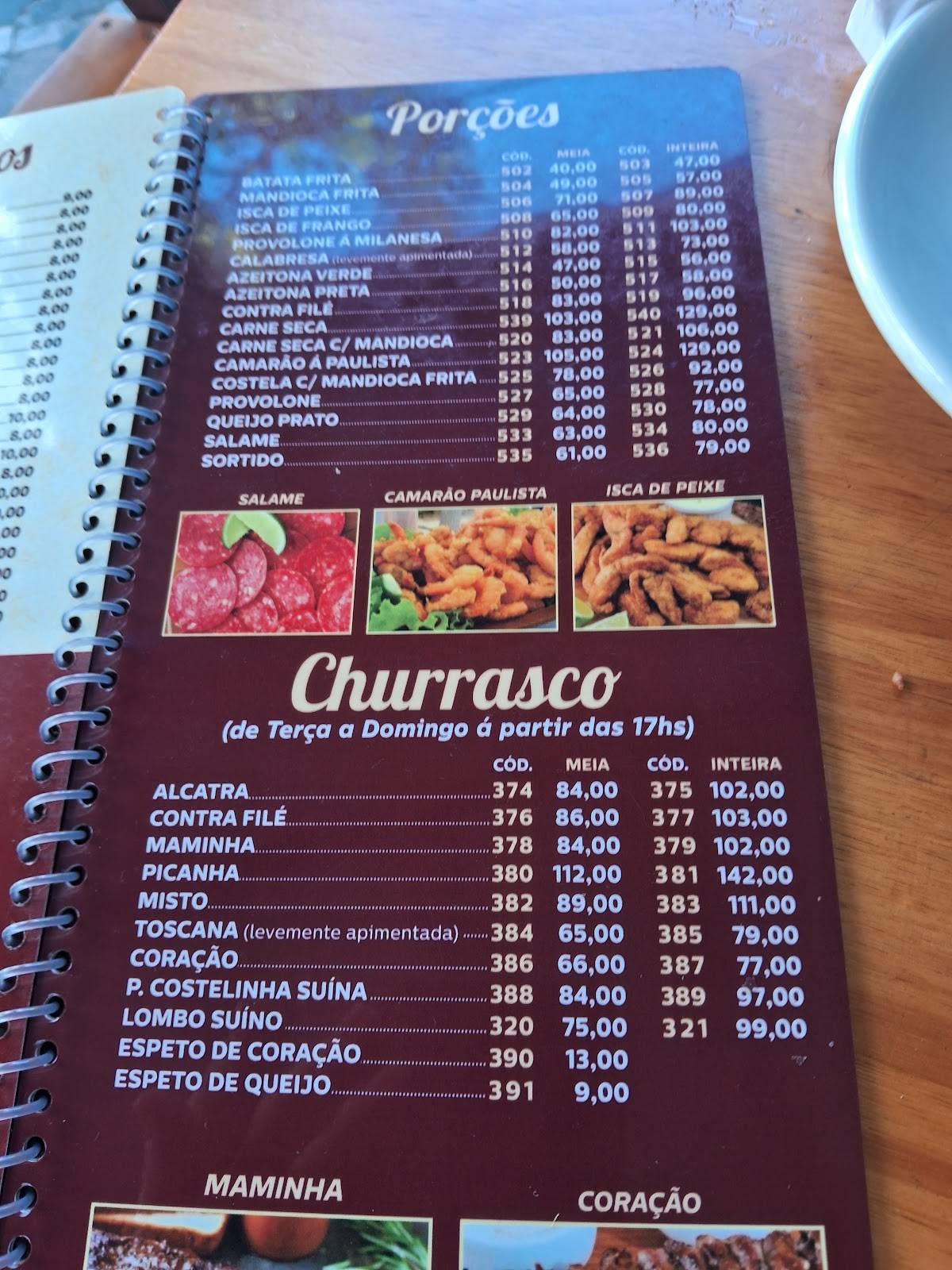 Esquina do Bacalhau cardápio