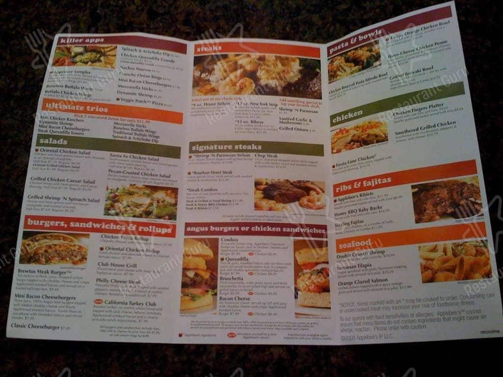 Menu at Crispers restaurant Winter Haven 416 Citi Ctr St