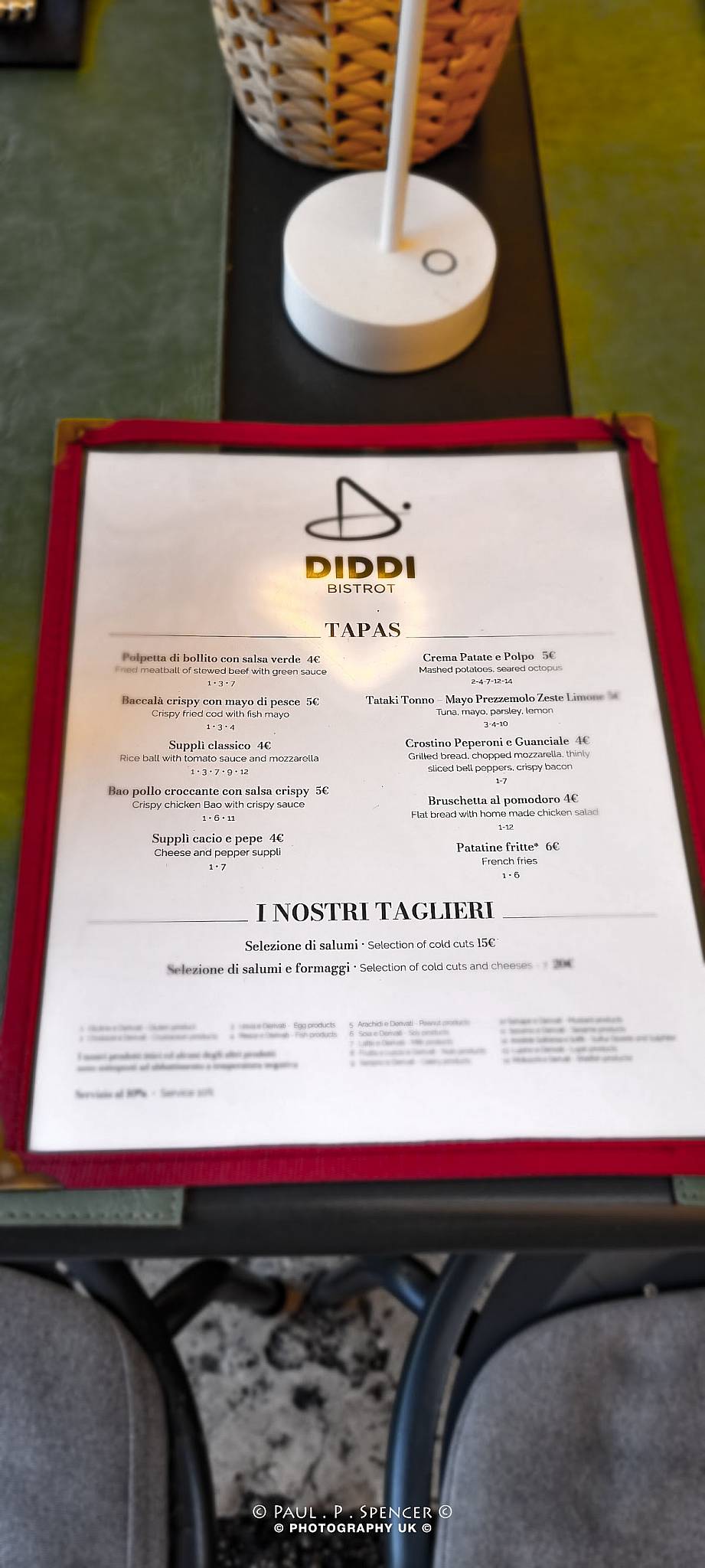 Menu de DIDDI Bistrot Ristorante Piazza Venezia
