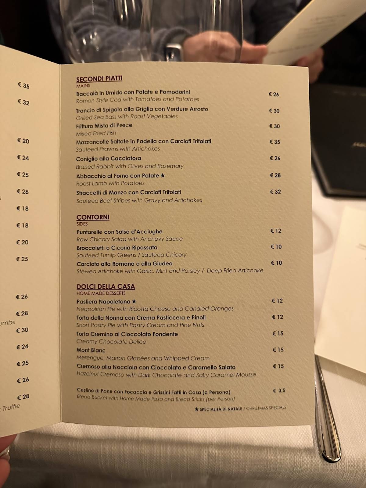 Menu di Due Ladroni 