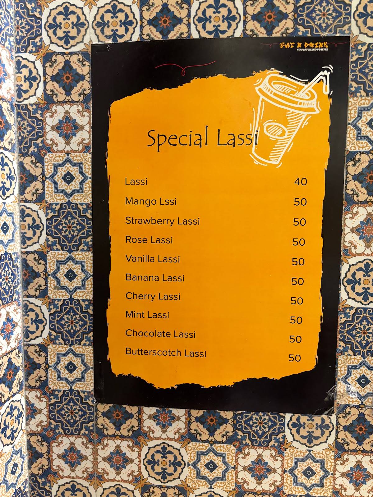 EAT N DRINK menu