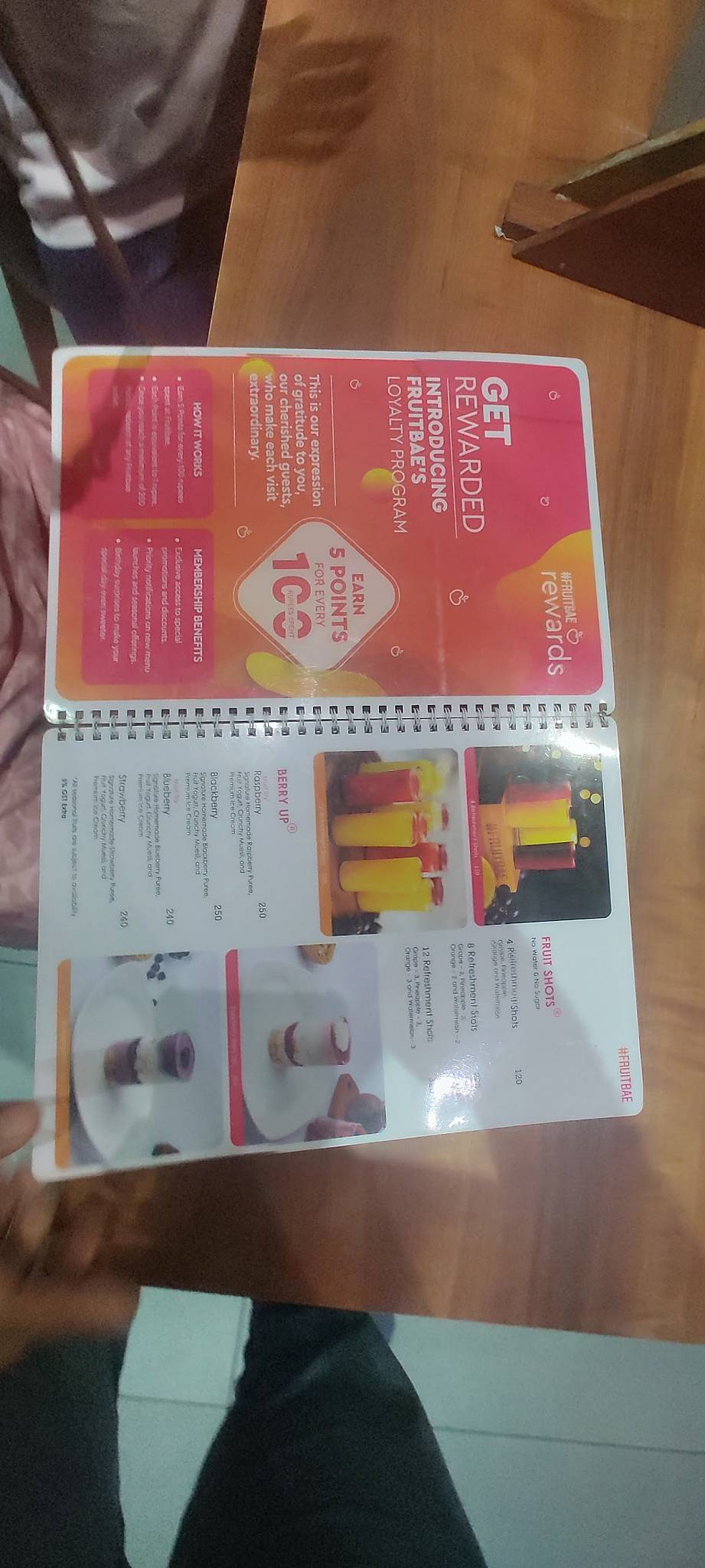 FRUITBAE Trichy menu