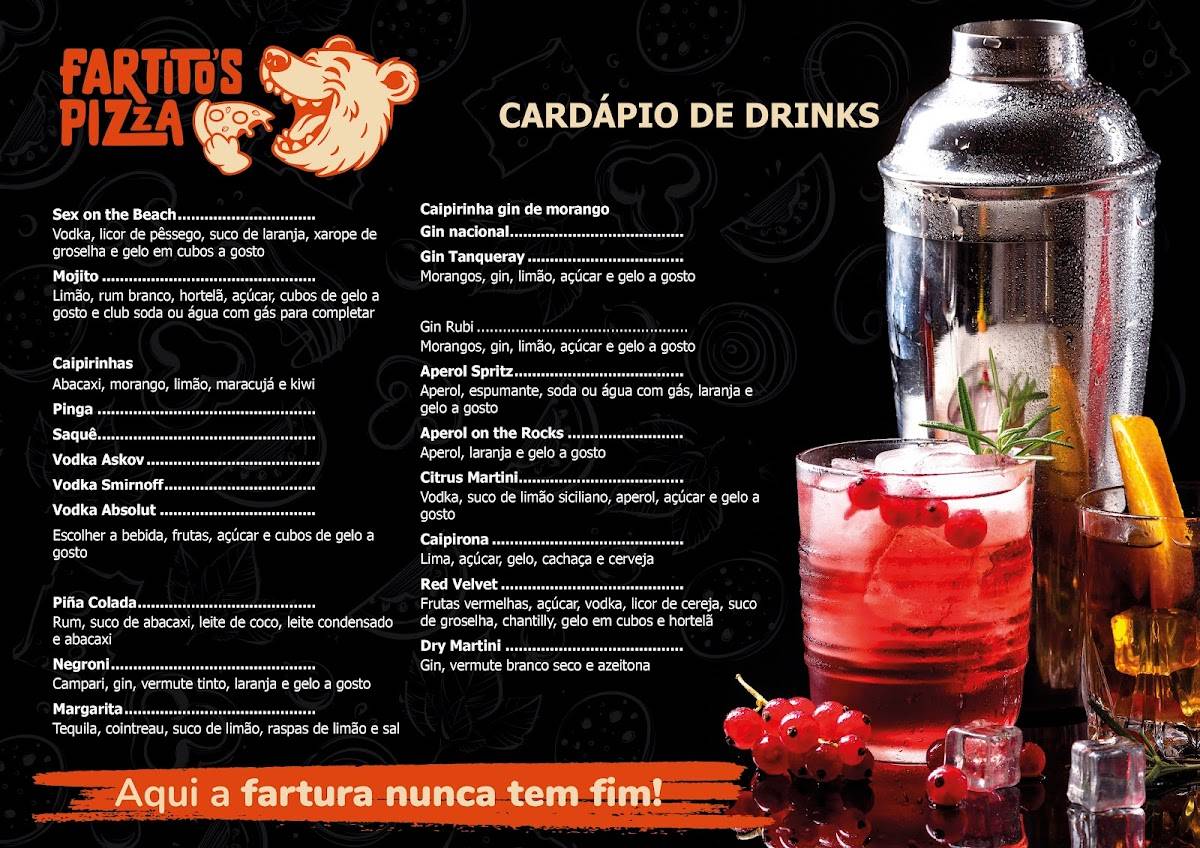 Fartito's Pizza Marília cardápio