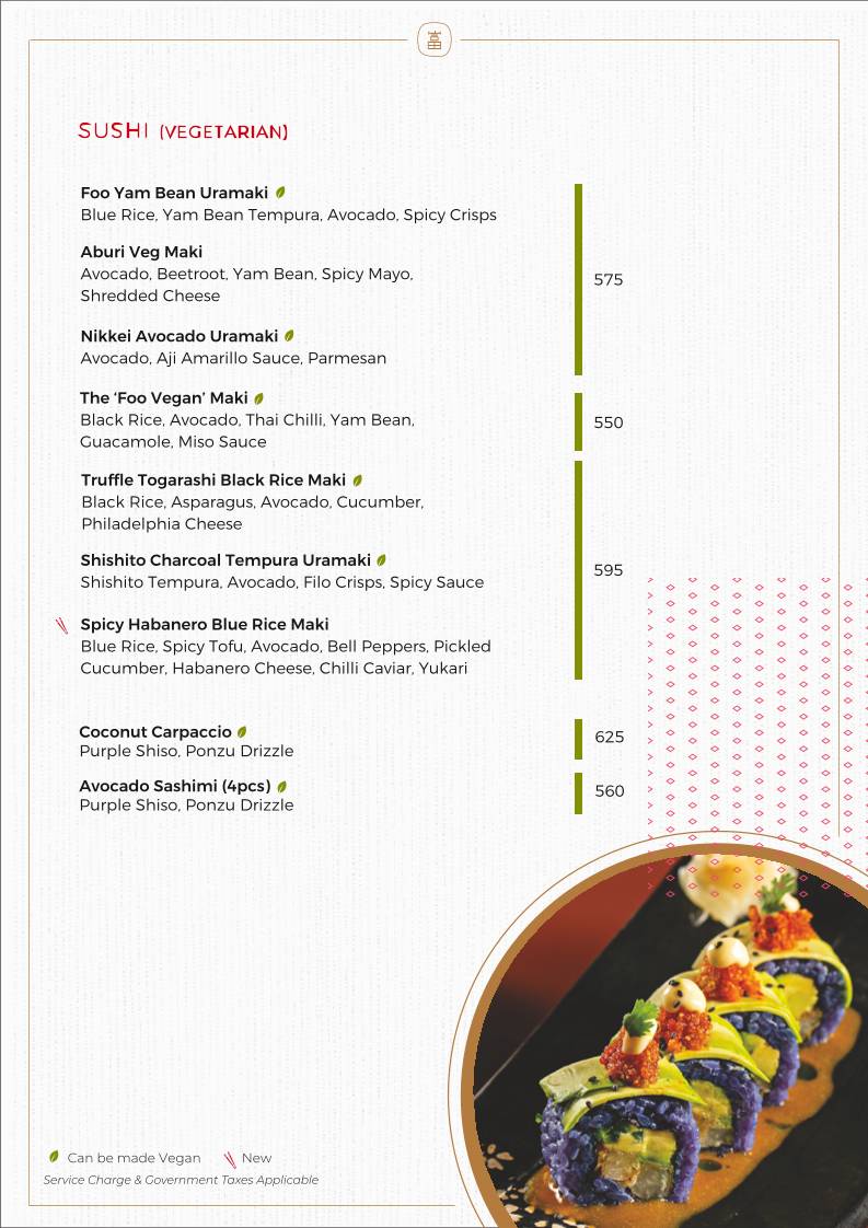 Foo Palladium Ahmedabad menu