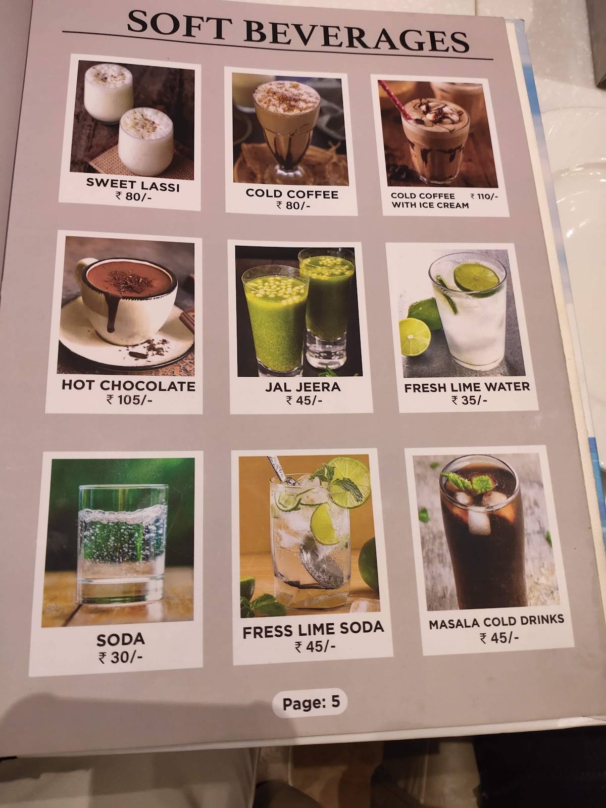 Food Island Restaurant menu