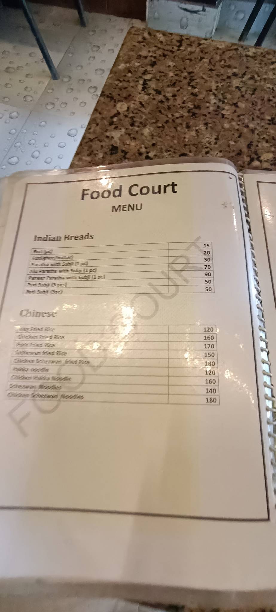FoodCourt 99 menu