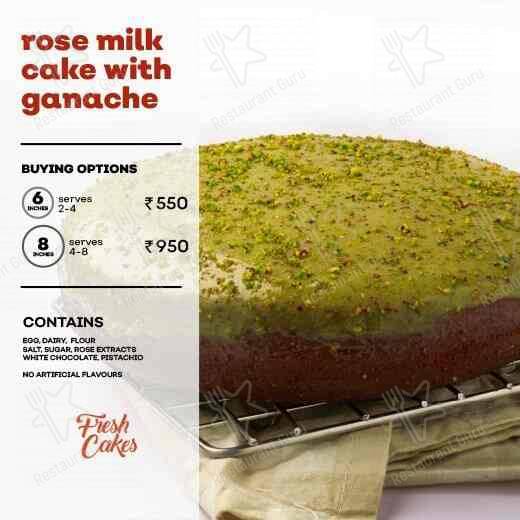 Fresh Cakes by bakerzoh, Kilpauk menu