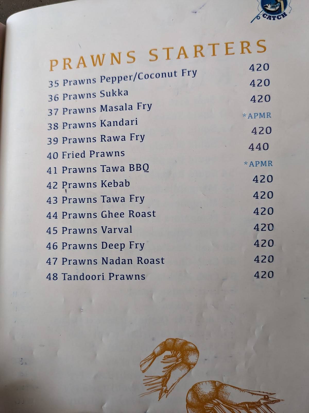Fresh Catch Seafood Restaurant menu