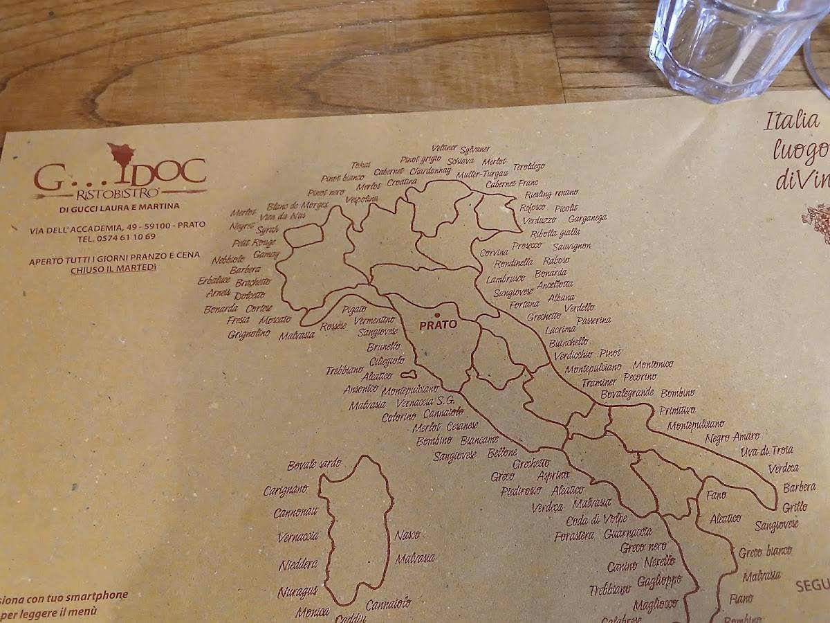 Menu di G...i Doc Ristobistro’ di GUCCI Laura e Martina 