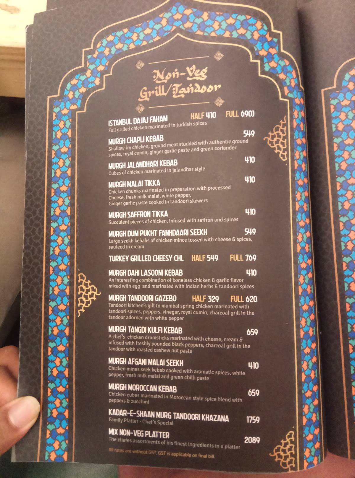 Gazebo Dhaba Lonavala menu