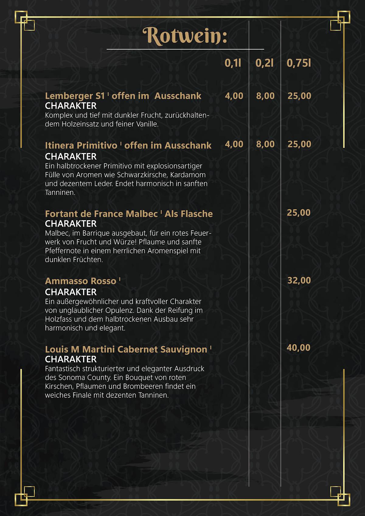 Menu de Gin Sushi & Bar